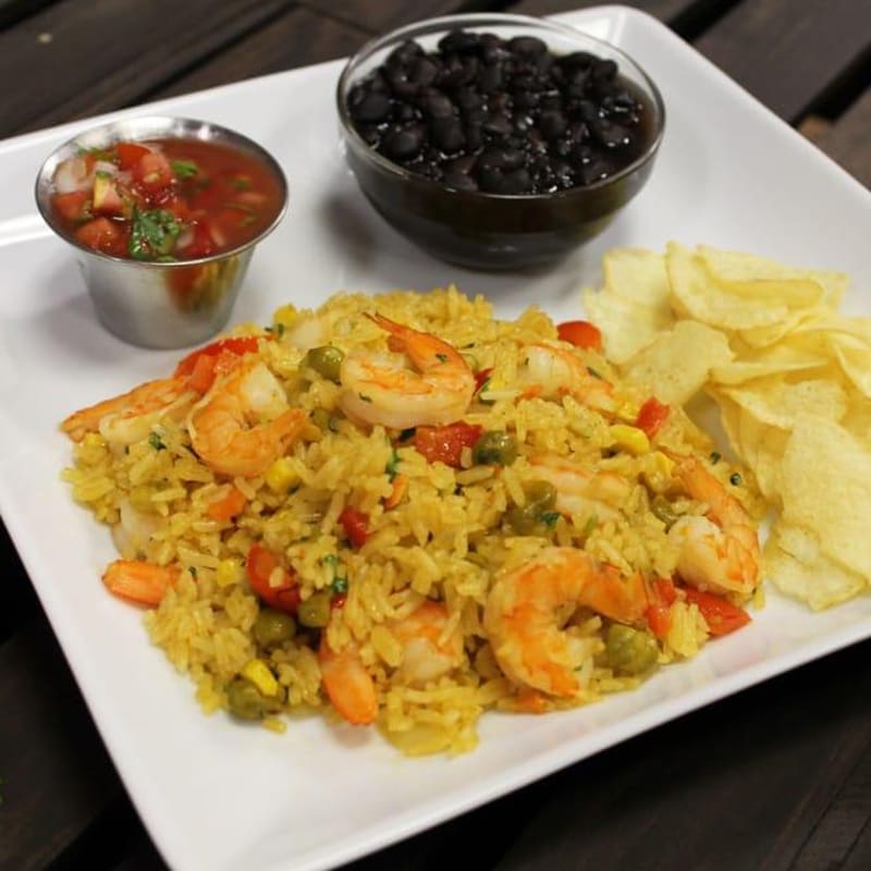 Arroz con Camarones at Lapa's Costa Rican Bistro