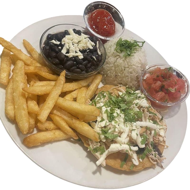 Tostada Meal at Lapa's Costa Rican Bistro